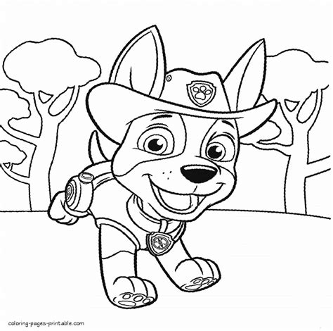 paw patrol printable coloring sheets tracker coloring pages