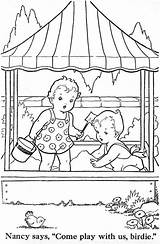 Coloring Pages Kids Kosel Books Print Jane Dick Vintage Book Template Sally Printable Drawing sketch template