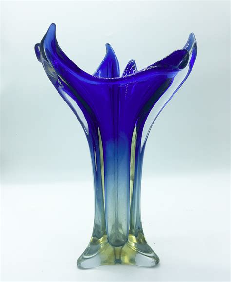 1960 S Blue Murano Glass Vase 142467