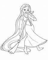 Rapunzel Tangled Colorear Desenho Supercoloring sketch template