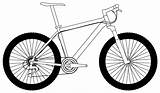 Bike Mountain Clipart Clip Bicycle Drawing Outline Coloring Mountainbike Cycling Bikes Printable Cliparts Transparent Print Cycle Animated Clipartix Training Pages sketch template