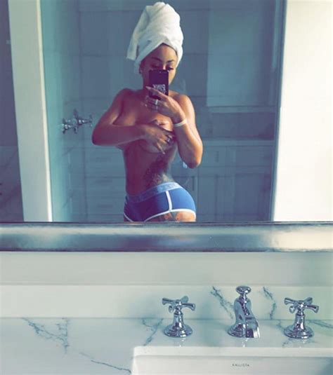 blac chyna posted a bathroom selfie with topless post