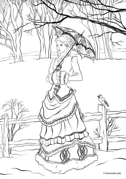 printable victorian coloring pages