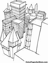 Building Coloring Pages Skyline York Empire State Apartment City Getcolorings Community sketch template