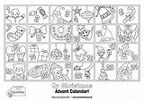Advent Calendar Coloring Christmas Colouring Countdown Pages Kids Mrsmactivity Words sketch template