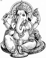 Ganesha Volwassenen 4to40 Ganesh Topkleurplaat Colouring Hindu sketch template