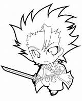 Ichigo Chibi Drawing Toshiro Line Clipartmag sketch template