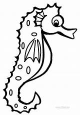 Seahorse Seepferdchen Getcolorings sketch template