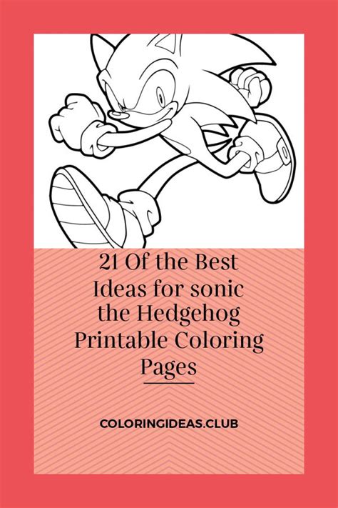 ideas  sonic  hedgehog printable coloring pages