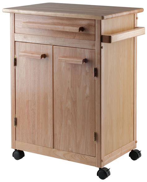 winsome wood single drawer kitchen cabinet storage cart natural buy