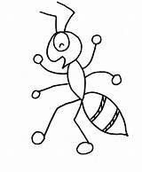 Ant Coloring Ants Drawing Cartoon Pages Clipart Printable Kids Line Cliparts Drawings Color Print Clip Library Outline Insect Sheets Fire sketch template