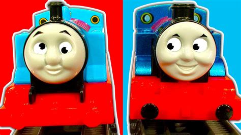 thomas red  blue  classic thomas  tank engine train race