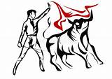 Spaanse Stierenvechter Illustratie Stierenvechten Matador Spanje Spaans Cultuur sketch template