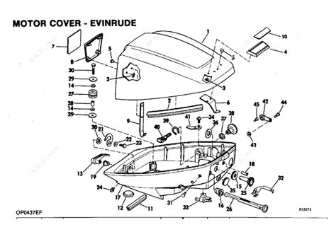 evinrude   ercid motor cover evinrude parts catalog