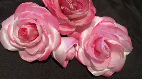 diy satin ribbon rose flower youtube