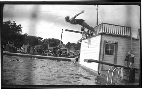 Diving Into Pool Probably Taken 1929 1931 By Carl Bishoff Nathan