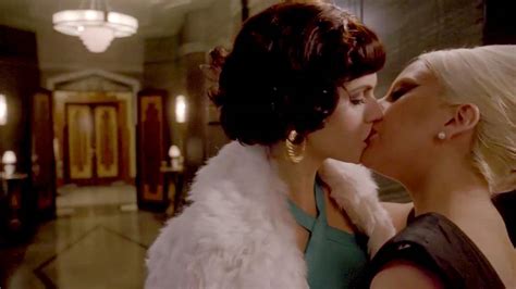 alexandra daddario and lady gaga lesbian kiss in american horror story scandal planet