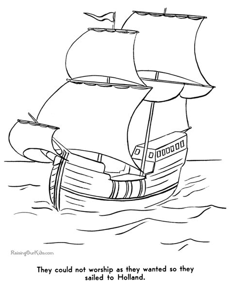 history   pilgrims coloring pages