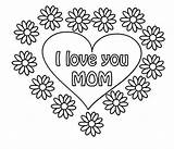 Coloring Pages Mothers Mom Mother Card Kids Greeting Drawings Sheets Para Dia Printable Feliz Cards Heart Color Colorear La Madres sketch template