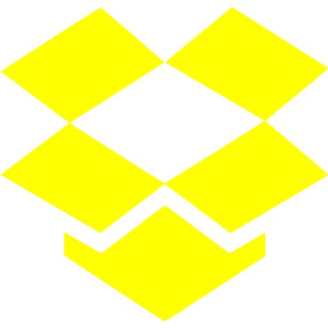 yellow dropbox icon  yellow social icons
