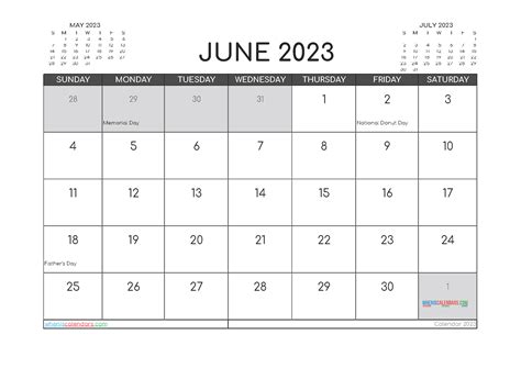 june   calendar printable  month calendar calendar