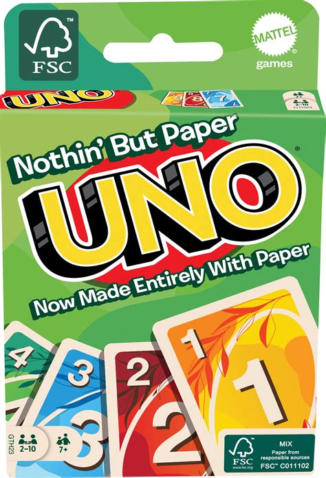 uno nothin  paper family card game   cards   year olds  walmartcom