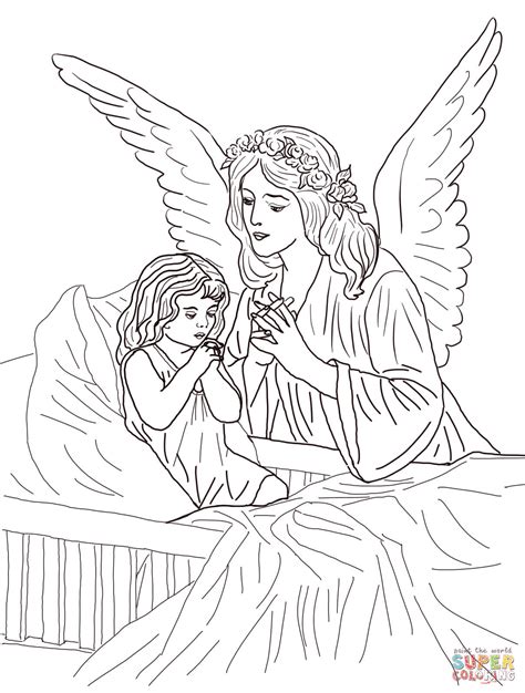 guardian angel prayers coloring page  printable coloring pages