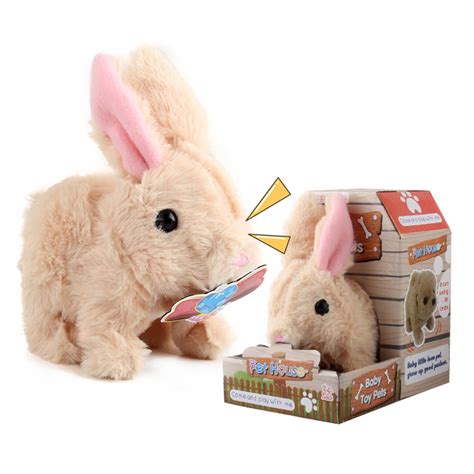 akoyovwerve plush bunny battery operated hopping rabbit interactive toy
