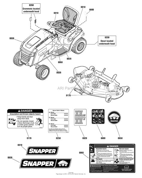 snapper  lt   hp lawn tractor lt series parts diagram