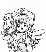 Sakura Card Captor Coloring Pages Anime Cute Cardcaptor Birthday Happy Choose Board Kero sketch template