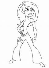 Kim Possible Coloring Pages Kids Getcolorings Print Template sketch template