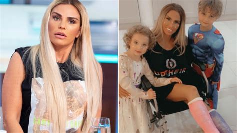 katie price shares wheelchair snap with bunny and jett ahead of surgery