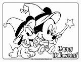 Halloween Coloring Pages Minnie Mickey Pluto Friends Baby Disney Happy Grab Treats Wants Costumes Give Another Set sketch template