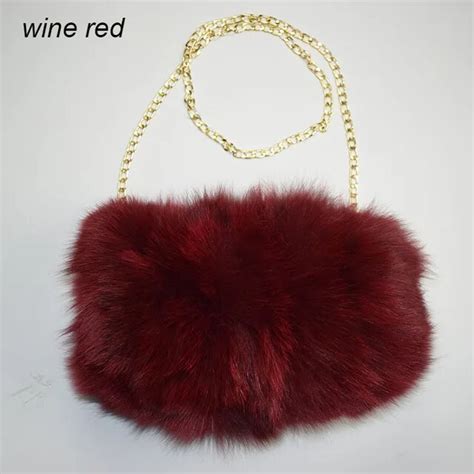 Buy Ms Minshu Brand Real Fox Fur Hand Muff Bag Winter