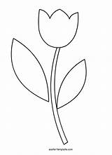 Tulip Outline Drawing Leaf Flower Template Printable Coloring Flowers Pages Drawings Clipart Leaves Templates Patterns Easter Paper Choose Board Applique sketch template