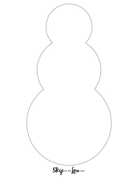 printable snowman templates  crafts skip   lou