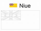 Flag Niue Coloring Geography sketch template
