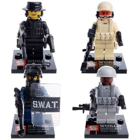Vintage Swat Polices Military Minfigures Minfigs Fighter