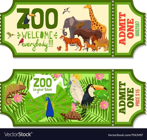 colorful zoo   tropical background vector image  vectorstock zoo  zoo art