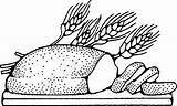 Bread Loaf Wheat Coloring sketch template