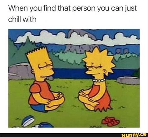 When You Find That Person You Can Just Chill With The Simpsons