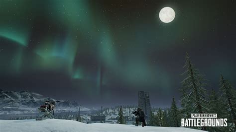 Pubg Adds Snowbikes Canted Sights And Northern Lights On