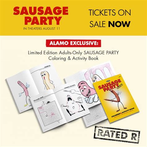 color and eat while you watch sausage party at alamo