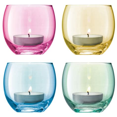 Discover The Lsa Polka Assorted Pastel Tealight Holder Set Of 4 At