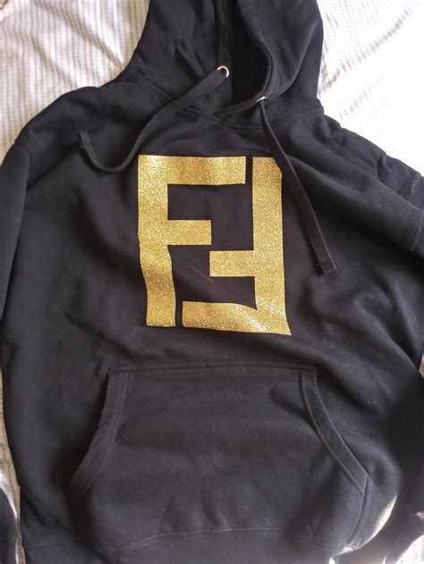 black  gold hoodie etsy