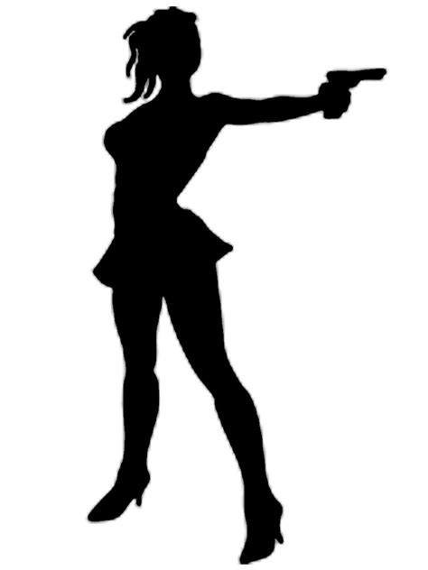 Sexy Naughty Girl Pinup School Girl Gun Black Pearl