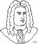 Handel Coloring Bach George Johann Sebastian Pages Color Drawing Frideric Composers Supercoloring Printable Print Silhouettes Getcolorings Online Super sketch template