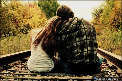 Couple Sad Hug Cute Railway