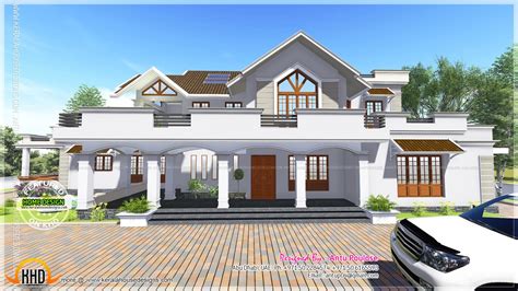 modern style sloped roof house  sqft home kerala plans
