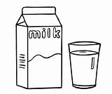 Milk Coloring Sheet Glass Box Pages Healthy Drink Top sketch template